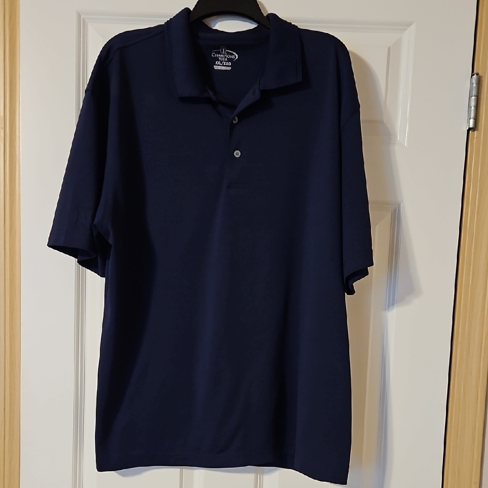 Champion Blue Polo Shirt Classic Cotton Blend